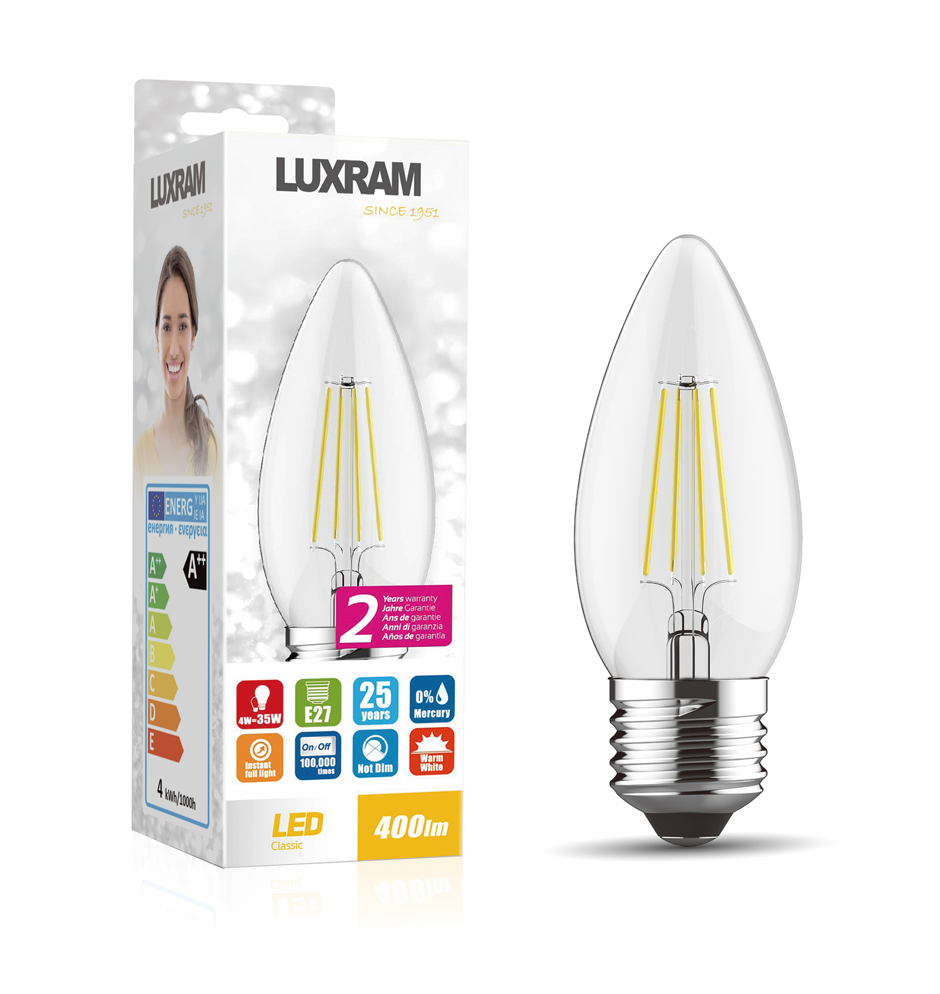 Value Classic LED Lamps Luxram Candle